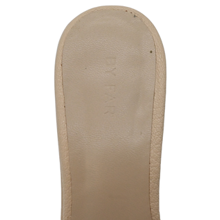 BY FAR | Nude Mora Leather Heel Mules