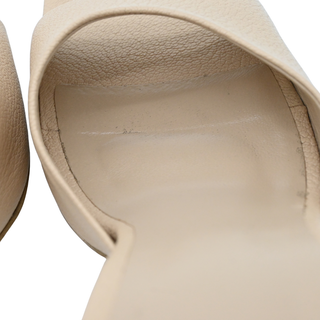 BY FAR | Nude Mora Leather Heel Mules