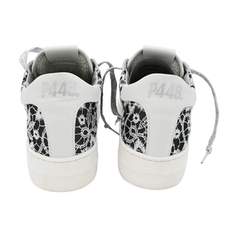 Metallic Lace Low-Top Platform Sneakers