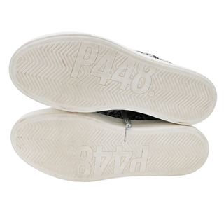 P448 | Metallic Lace Low-Top Platform Sneakers