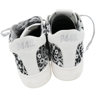 Metallic Lace Low-Top Platform Sneakers