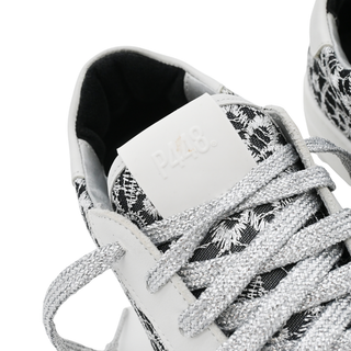 P448 | Metallic Lace Low-Top Platform Sneakers