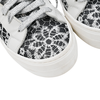 Metallic Lace Low-Top Platform Sneakers