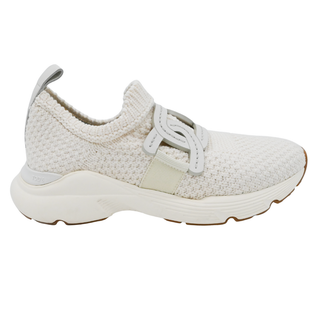 TOD'S | Ivory Crochet Knit Slip-On Sneakers