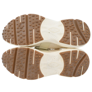 TOD'S | Ivory Crochet Knit Slip-On Sneakers