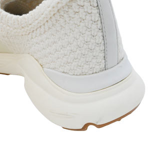TOD'S | Ivory Crochet Knit Slip-On Sneakers