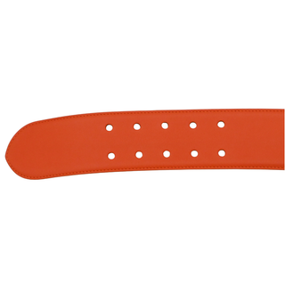 RALPH LAUREN | Orange Leather Wide Belt