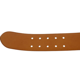 RALPH LAUREN | Orange Leather Wide Belt