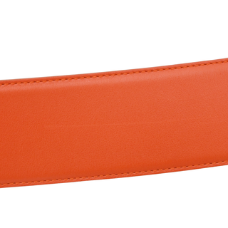 RALPH LAUREN | Orange Leather Wide Belt