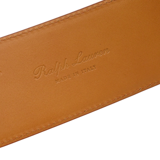 RALPH LAUREN | Orange Leather Wide Belt