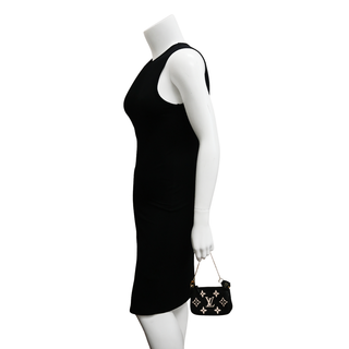LOUIS VUITTON | Black & Beige Monogram Empreinte Mini Pochette Bag