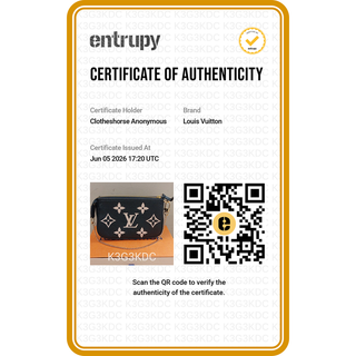 LOUIS VUITTON | Black & Beige Monogram Empreinte Mini Pochette Bag