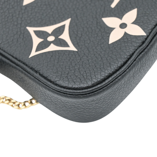 LOUIS VUITTON | Black & Beige Monogram Empreinte Mini Pochette Bag