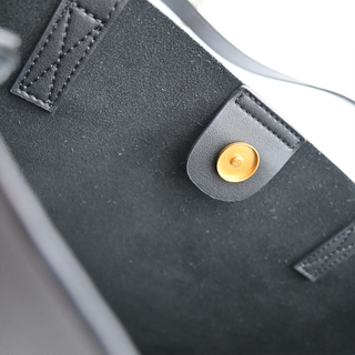 BOLVAINT | Elayne Black Leather Tote Bag