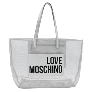 LOVE MOSCHINO | Silver Mesh Logo Tote Bag