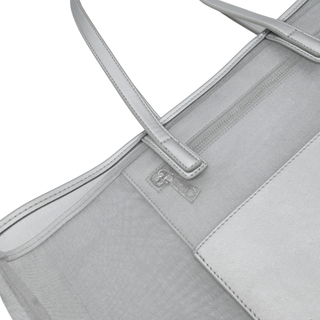LOVE MOSCHINO | Silver Mesh Logo Tote Bag