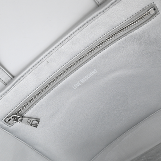 LOVE MOSCHINO | Silver Mesh Logo Tote Bag
