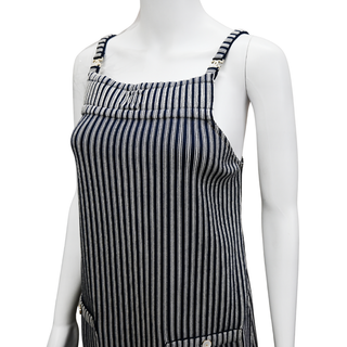 CHANEL | Striped Sleeveless Mini Dress