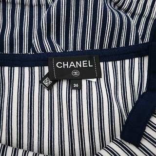 CHANEL | Striped Sleeveless Mini Dress