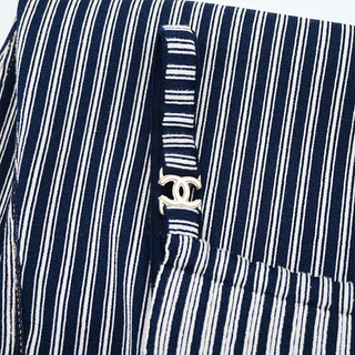 CHANEL | Striped Sleeveless Mini Dress
