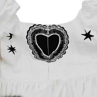 ALEXANDER MCQUEEN | White Papercut Print Midi Dress