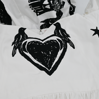ALEXANDER MCQUEEN | White Papercut Print Midi Dress