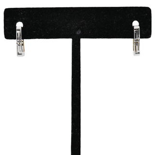 &nbsp; | Two-Tone Greek Key Square Earrings