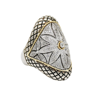 Flower Pave Diamond Cocktail Ring