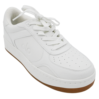 White Leather Low Top Sneakers