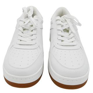 White Leather Low Top Sneakers