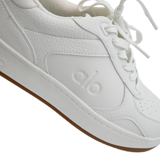 White Leather Low Top Sneakers