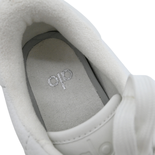 White Leather Low Top Sneakers