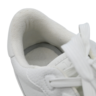 White Leather Low Top Sneakers