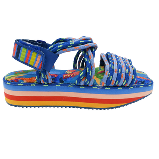Blue Multi-Strap Sandals