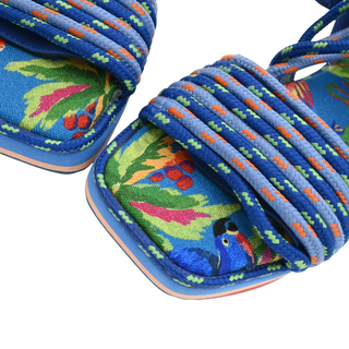 Blue Multi-Strap Sandals