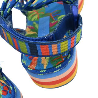 Blue Multi-Strap Sandals