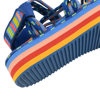 Blue Multi-Strap Sandals