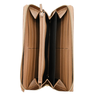 Brown Leather Soho Zip Around Wallet