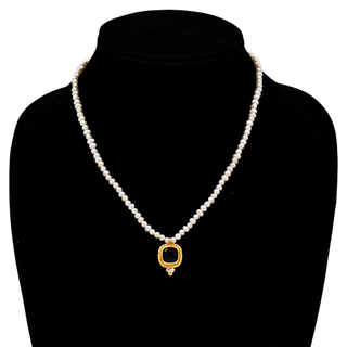 Obsidian Black Tudor Delicate Necklace