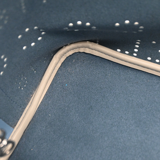 Ivory Perforated CC Leather Tote Bag