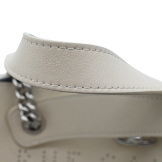 Ivory Perforated CC Leather Tote Bag