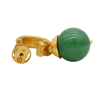 Palmetto Green Bonbon Hoop & Charm Earrings