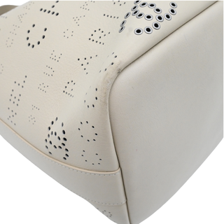 Ivory Perforated CC Leather Tote Bag