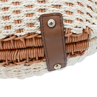 Woven Wicker Top Handle Bag