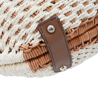 Woven Wicker Top Handle Bag
