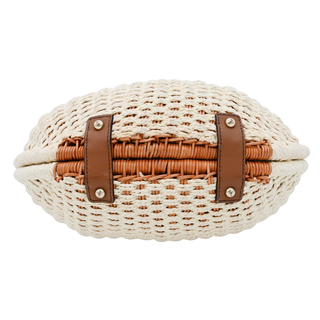 Woven Wicker Top Handle Bag