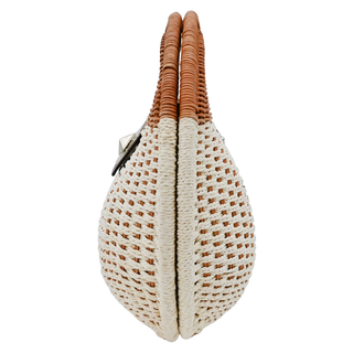 Woven Wicker Top Handle Bag