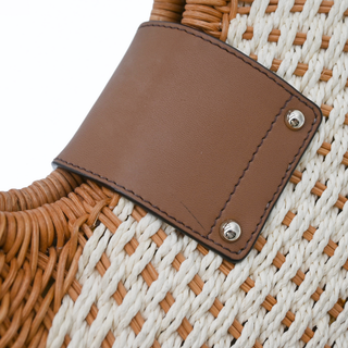 Woven Wicker Top Handle Bag