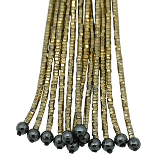 MATTHEW C. LAURENZA | Gold Beaded Tassel Necklace