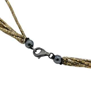 MATTHEW C. LAURENZA | Gold Beaded Tassel Necklace